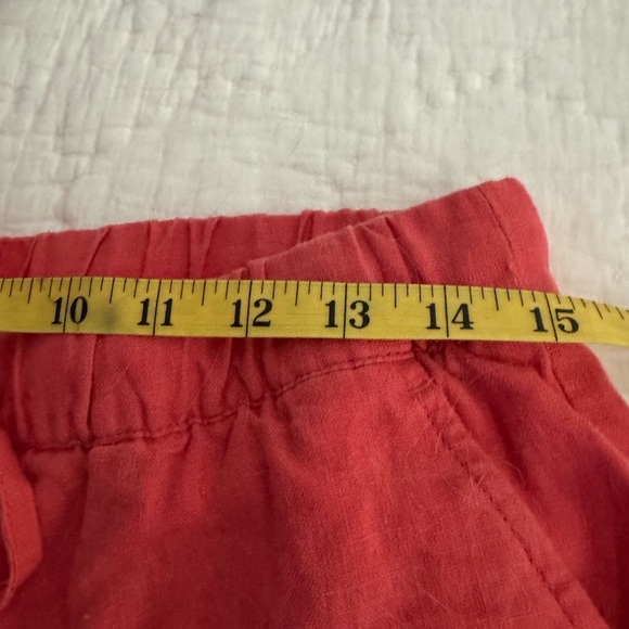 Talbots Shorts Women Small Pink High Rise Chino Drawstring Linen Pockets - Picture 8 of 9